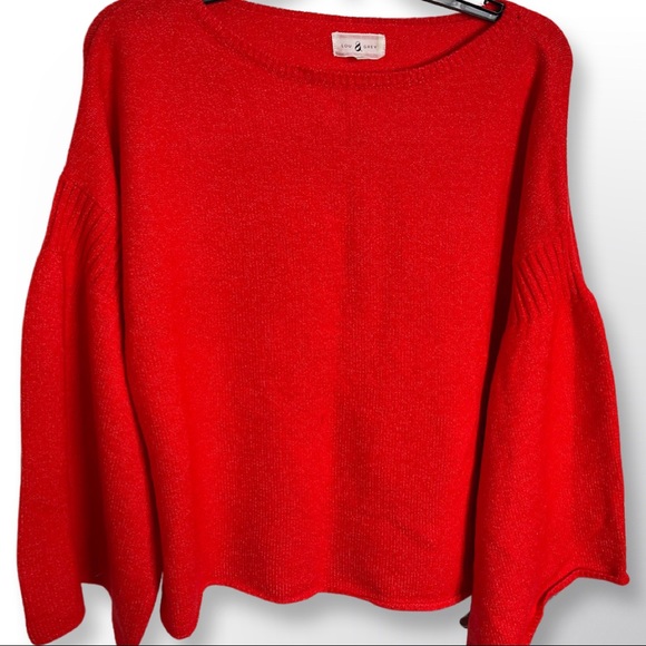 Lou & Grey Blood Orange Sweater with Bell Sleeves - Picture 2 of 4
